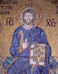 Kristus Pantokrator v chrámu Hagia Sofia (mozaika)
