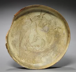 Deep Tale with Hawk, Rabbit, and Foliage, 1100s