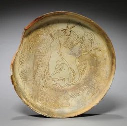 Deep Tale with Hawk, Rabbit, and Foliage, 1100s