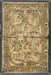 Egerton MS 1139 Horní obálka se scénami ze života Davida, 