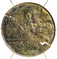 Missorium (velká stříbrná miska) Theodosia I. (346-395), 4. století našeho letopočtu (stříbro)