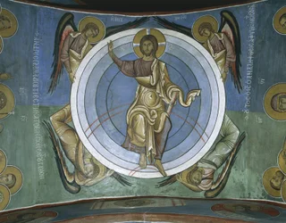 Obrazy Ježíše Krista s anděly, Panagia Too Araka, Lagoudera, Kypr
