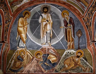 Proměnění Páně, byzantská freska (12. století), Karanlik Kilise (Temný kostel) (12.–13. století), Goreme (Seznam světového dědictví UNESCO