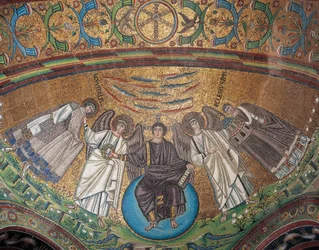 Itálie, Emilia-Romagna, Ravenna, bazilika San Vitale, mozaika povodí Absidial