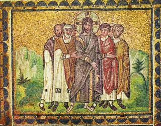 Ježíš a apoštolové, 6. století (mozaika)