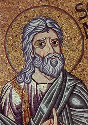 Prorok Sofoniáš. Dílo byzantského mistra, mozaika, detail výzdoby baziliky svatého Marka v Benátkách (Itálie)