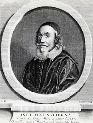 Portrét Axela Oxenstierna Gustafssona (1583-1654), kancléře Švédského království, rytina