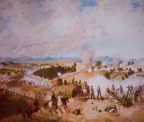 Mexicko-americká válka (1846-48), bitva u Molino del Rey, američtí vojáci útočící