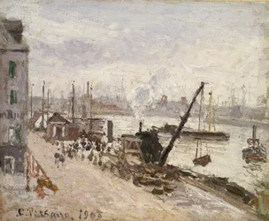Quayside v Le Havre, 1903 (olej na batistu)