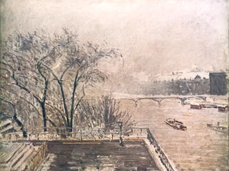 Louvre pod sněhem, 1902