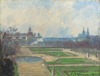 Tuileries a Louvre, 1900