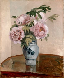 Kytice růžových pivoněk, 1873