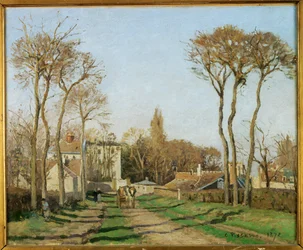 Vjezd do vesnice Voisins, Yvelines (olej na plátně)