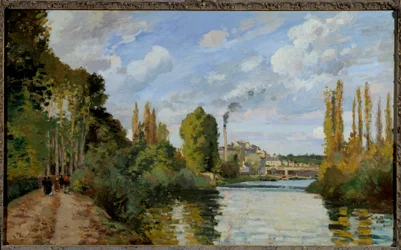 Obraz The Banks of the Oise v Pontoise od Camille Pissarro