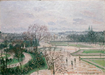 Tuilerijské zahrady, deštivé počasí, 1899