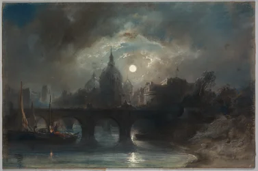 Pohled na město v noci, 1831.
