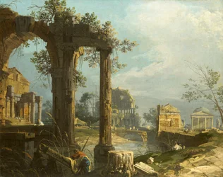 Canaletto - Capriccio Pohled na zříceniny 1742-44