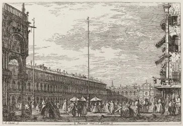 Le Procuratie niove e S. Ziminian V. [vpravo nahoře], c. 17351746.