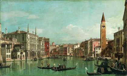 Canal Grande, Benátky, pohled na jihovýchod, s Campo della Carità vpravo, 30. léta 18. století.