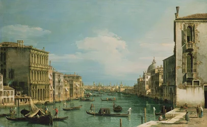 Canal Grande v Benátkách, pohled na východ z Campo di San Vio
