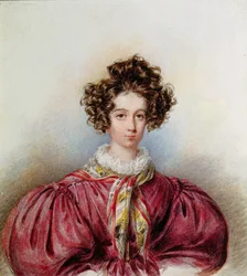 Portrét George Sandové (1804-76) 1830 (pastel na papíře)