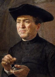 Špetka šňupacího tabáku, obraz Canuto Borelli (1852-1928), Itálie