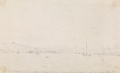 V Cowes Roadstead, 6. června 1826, z „Falcon“, jachty lorda Yarborougha, v den, kdy byla spuštěna na vodu