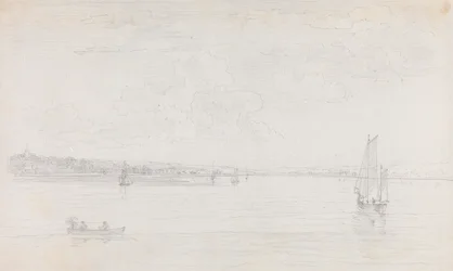 Náčrt Cowes, Isle of Wight, od Solent