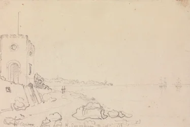 West Cowes z koupaliště lorda Henryho Seymoura, říjen 1825
