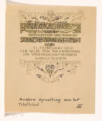 Huldeblijk an Jacob van Geuns