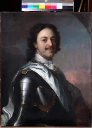 Petr Veliký - Portrét císaře Petra I. Velikého (1672-1725). 77 x 62 - Soukromá sbírka