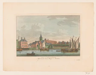 Pohled na kostel ve východním Zaandamu Kostel ve východním Zaandamu / Arrivement de la Barge à Sardam (název na objektu)