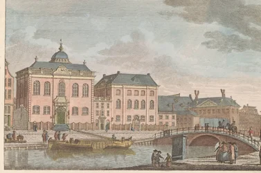 Hornoněmecká synagoga v Amsterdamu, cca 1790