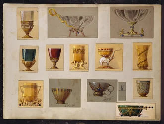 Výběr návrhů, House of Carl Faberge (tužka a akvarel na papíře)