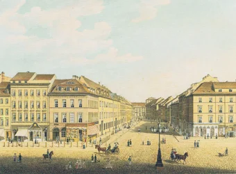 Pohled z Královského zámku v Berlíně na Breite Straße
