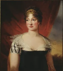 Hedwige Elisabeth Charlotte de Schleswig Holstein Gottorp, reine consort de Suede - Hedvig Elisabeth Charlotte Holstein-Gottorp (1759-1818), královna Švédska, Breda, Carl Frederik von (1759-1818). Olej na plátně