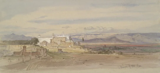 Římská krajina se San Giovanni in Laterano