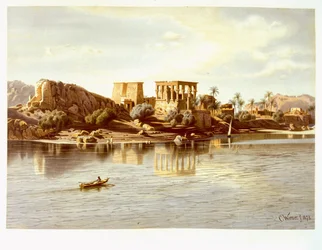 Pohled na ostrov Philae, 1874