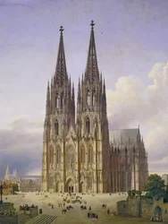Ideální pohled na kolínskou katedrálu, 1834-1836
