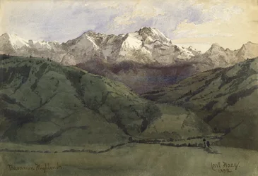 Bavorská vysočina, 1852 (wc na papíře)