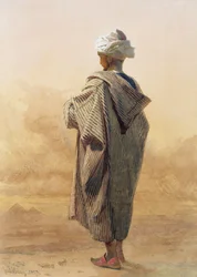 Káhira, Arab za soumraku před pyramidami