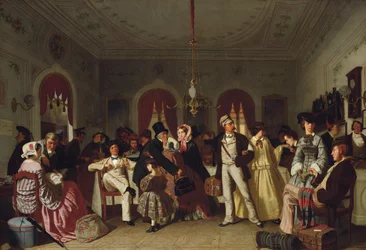 Čekárna první a druhé třídy, c.1860