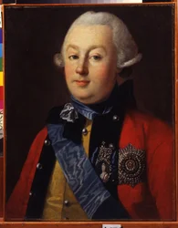 ""Portrét politického a vojenského Grigorije (Gregory nebo Grigori) Orlova (1734-1783), oblíbence císařovny Kateřiny II"" Obraz Carl Ludwig Johann Christineck (1732/3-1792/4)