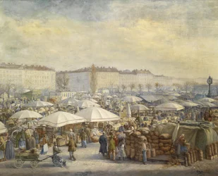Ruch a ruch na Naschmarktu (Vídeň)