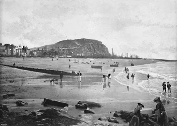 Staré město a pláž Hastings, c1896