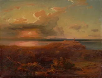 Carl Rottmann - "Aegina s Apollónovým chrámem". Kolem roku 1835
