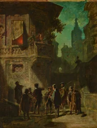 Španělská serenáda od holič ze Sevilly, cca 1856.
