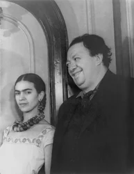 Frida Kahlo a Diego Rivera při návštěvě New Yorku