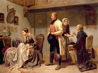 Přípitek snoubencům (olej)