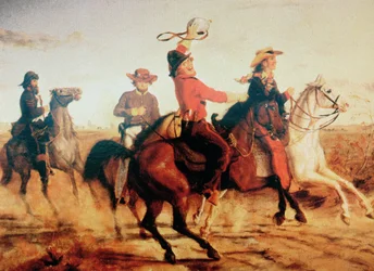Terryho Texas Rangers, kolem roku 1845 (olej na plátně)